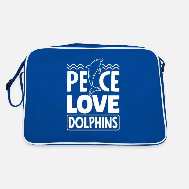 Peace Dear Dolphins Retro Bag