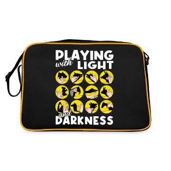 Hand Shadow Puppet Show Puppets - Retro Bag - black/gold - Back