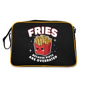Frites diététique surestimé amateurs de frites - Sac Retro - noir/or - Dos