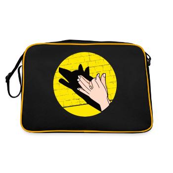 Hand Shadow Puppet Show Puppets - Retro Bag - black/gold - Back