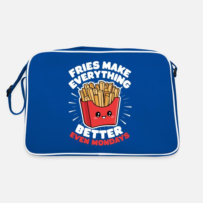 Fries Make Everything Better Lustige Pommes Tüte Retro Tasche