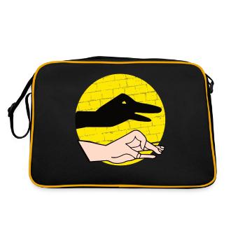 Hand Shadow Puppet Show Puppets - Retro Bag - black/gold - Back