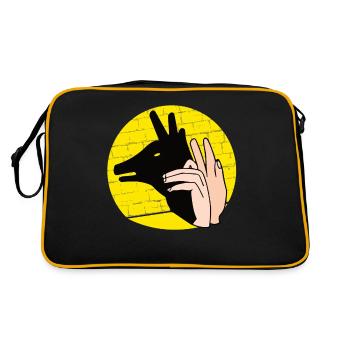 Hand Shadow Puppet Show Puppets - Retro Bag - black/gold - Back