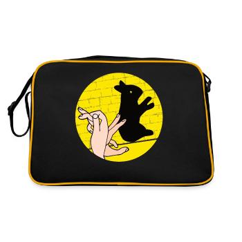 Hand Shadow Puppet Show Puppets - Retro Bag - black/gold - Back