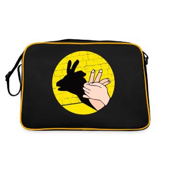 Hand Shadow Puppet Show Puppets - Retro Bag - black/gold - Back
