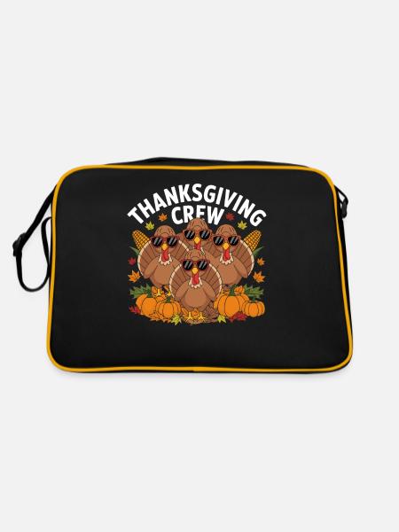 Thanksgiving Crew Erntedank - Retro Bag - black/gold - Back