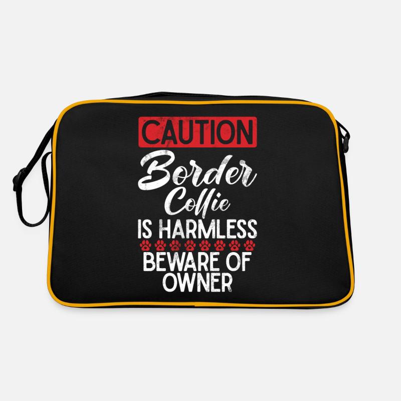 Border Collie Gifts Retro Tasche
