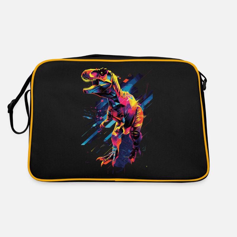 T-Rex - Retro Tasche - Schwarz/Gold