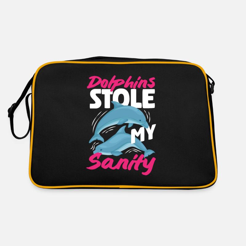 Dolphins stole my mind Retro Bag