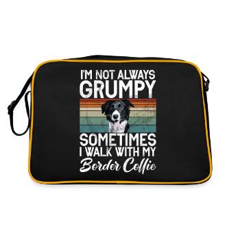 Cadeaux Border Collie - Sac Retro - noir/or - Dos