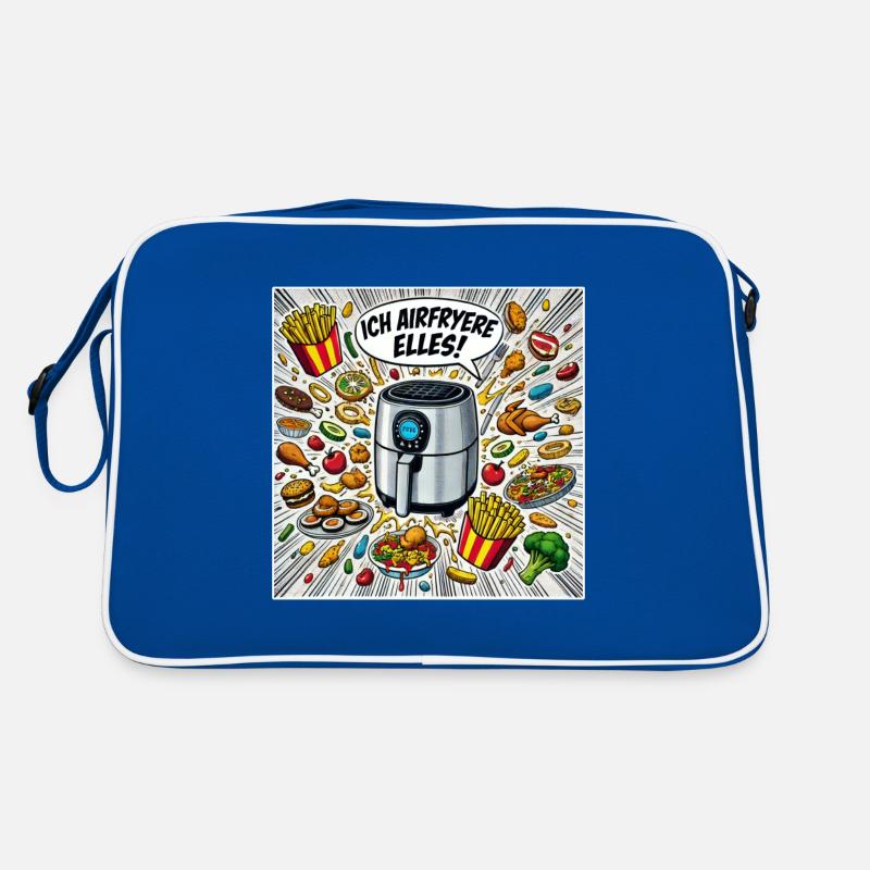I airfryer everything! Funny kitchen illustration Retro Bag