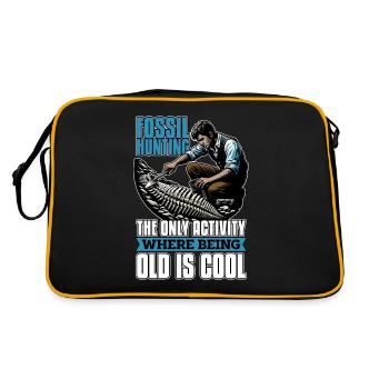 Fossil Hunting The Only Activity Paleontologist - Retro Bag - black/gold - Back
