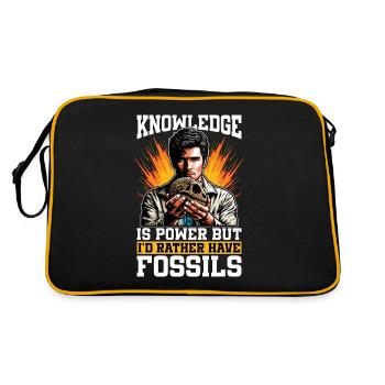Fossil Hunter Knowledge Is Power Paleontologist - Retro Bag - black/gold - Back