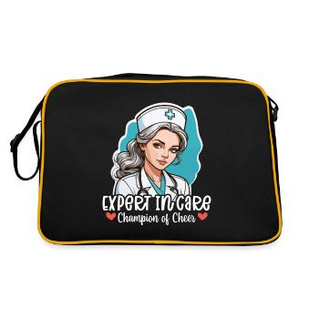 Infirmière praticienne experte en soins Soins infirmiers médicaux - Sac Retro - noir/or - Dos