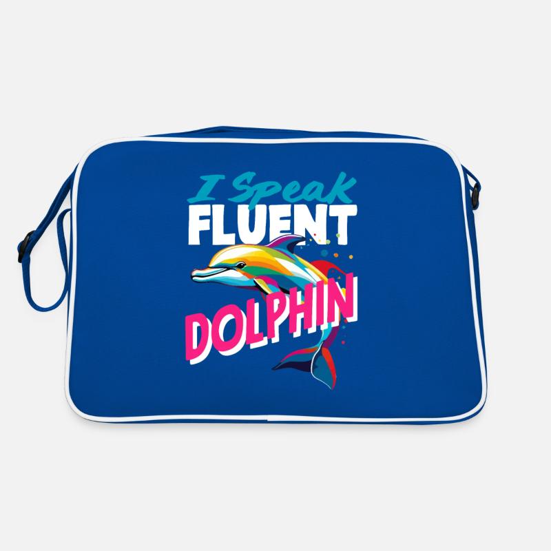 Je parle couramment dauphin Sac Retro