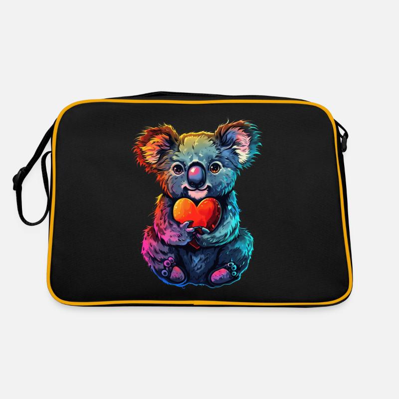 Koala - Retro Tasche - Schwarz/Gold