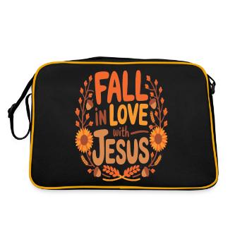 Tomber amoureux de Jésus - Sac Retro - noir/or - Dos