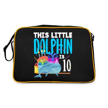 Ce petit dauphin a 10 10 ans - Sac Retro - noir/or - Dos