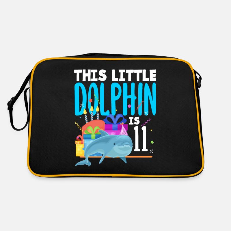 This little dolphin is 11 11th birthday Retro Bag
