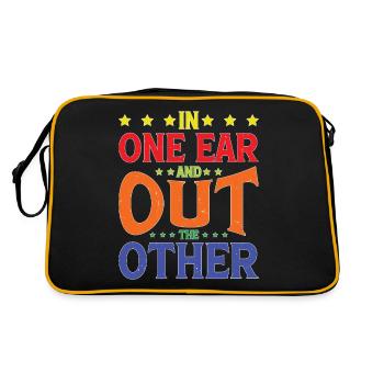 In One Ear And Out The Other 5 - Retro Tasche - Schwarz/Gold - Hinten