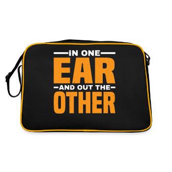 In One Ear And Out The Other 7 - Retro Tasche - Schwarz/Gold - Hinten