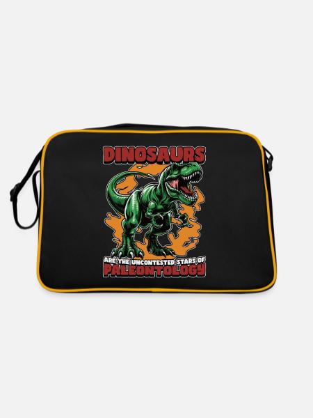 Paléontologie Les dinosaures sont les collectionneurs de fossiles - Sac Retro - noir/or - Dos