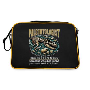 Paleontologist Someone Who Digs Up Archaeologist - Retro Bag - black/gold - Back