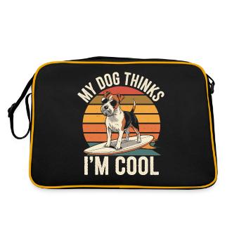 Yorkshire Terrier Yorkie Propriétaire de chien Cool - Sac Retro - noir/or - Dos