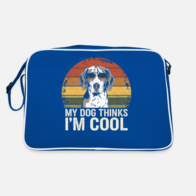 Beagle my dog thinks I'm cool Retro Bag