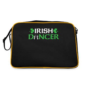 Irish Dance Irischer Tanz - Retro Tasche - Schwarz/Gold - Hinten