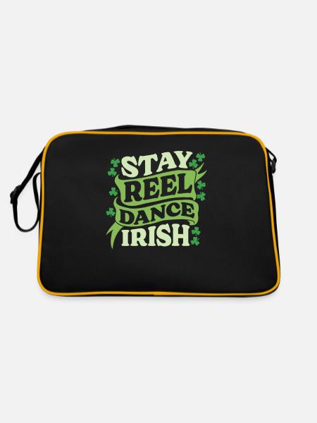 Irish Dance Irischer Tanz - Retro Bag - black/gold - Back