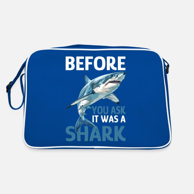 Before You Ask It Was A Shark Retro Tasche