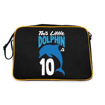 Ce petit dauphin a 10 10 ans - Sac Retro - noir/or - Dos