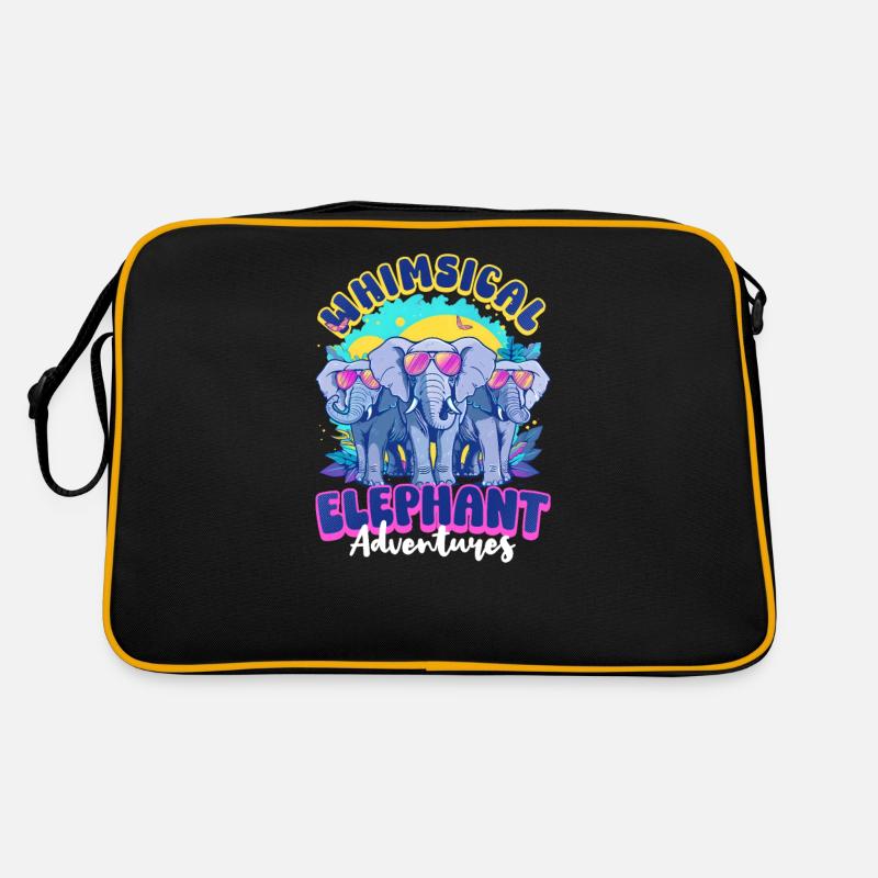 Elephant Whimsical Elephant Adventures Sac Retro