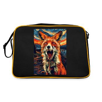 Fuchs - Retro Tasche - Schwarz/Gold - Hinten