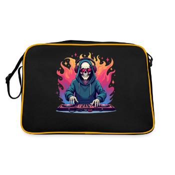 Lunettes de soleil et casques d’écoute DJ Skull dans le Pop Art - Sac Retro - noir/or - Dos