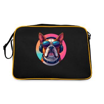 Bouledogue anglais lunettes de soleil casque en pop - Sac Retro - noir/or - Dos