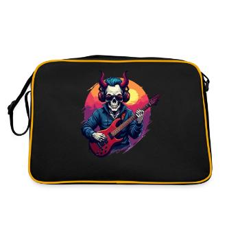 Heavy Metal Skeleton lunettes de soleil casque en pop - Sac Retro - noir/or - Dos