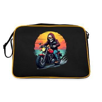 Lunettes de soleil et casques de moto squelette en pop - Sac Retro - noir/or - Dos