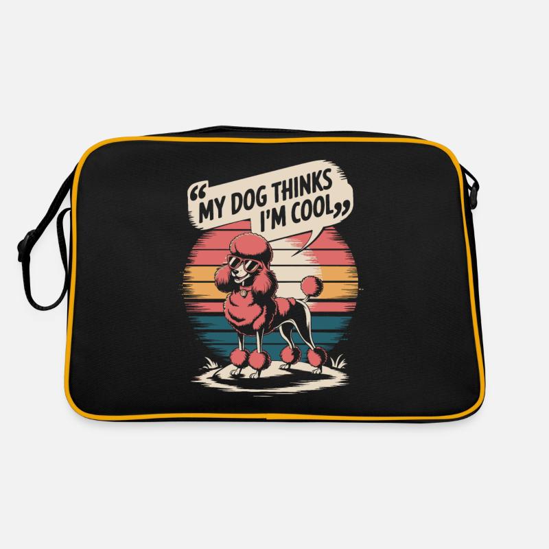 Caniche mon chien pense que je suis cool Sac Retro