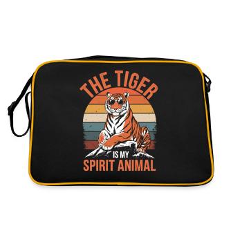 The Tiger Is My Power Animal Retro Style - Retro Bag - black/gold - Back