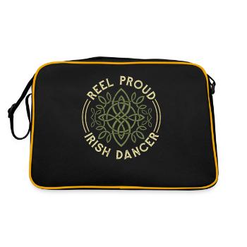 Irish Dance Irischer Tanz - Retro Tasche - Schwarz/Gold - Hinten