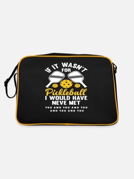 S’il n’y avait pas de pickleball, je vous emmènerais et - Sac Retro - noir/or - Dos