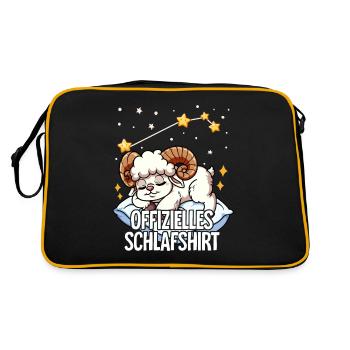 Chemise de nuit officielle signe du zodiaque Bélier - Sac Retro - noir/or - Dos