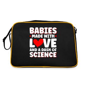 Des bébés avec de l’amour et une pincée de science - Sac Retro - noir/or - Dos