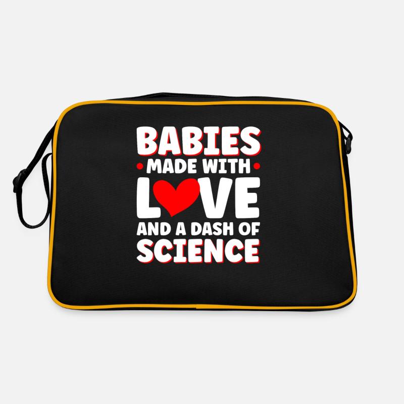 Babys Mit Liebe Und Einer Prise Wissenschaft Retro Tasche