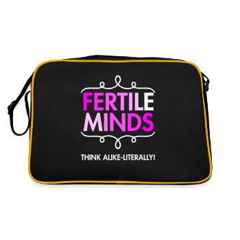 Fertile minds think the same uterological way - Retro Bag - black/gold - Back