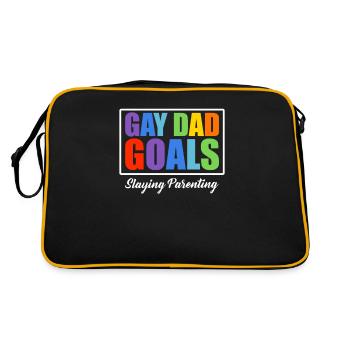 Un père gay cible les parents assassinés - Sac Retro - noir/or - Dos