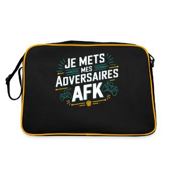 Mes Adversaires AFK Gaming Humour Jeux Vidéo - Sac Retro - noir/or - Dos
