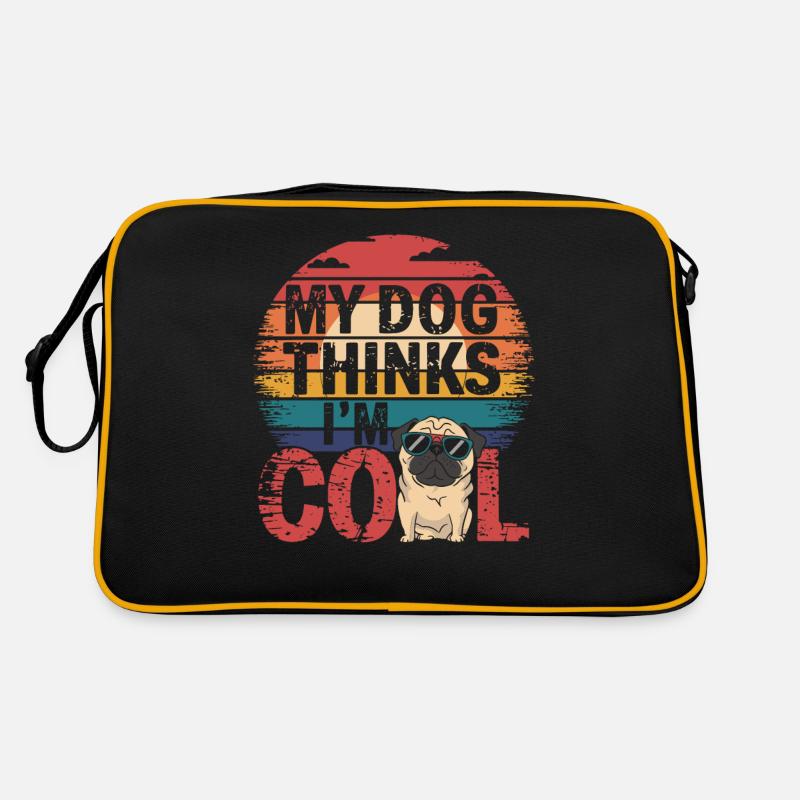 Mops Mein Hund Denkt Das Ich Cool Bin Retro Tasche